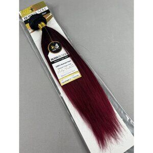 16” Boss Bundles TTNat/9JBG Burgundy Ombre Straight 100% Human Hair Extensions
